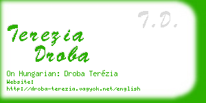 terezia droba business card